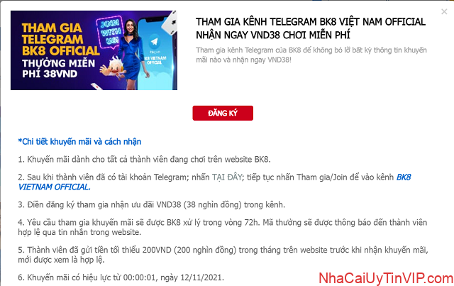 Hướng dẫn đăng ký nhận ưu đãi tại BK8